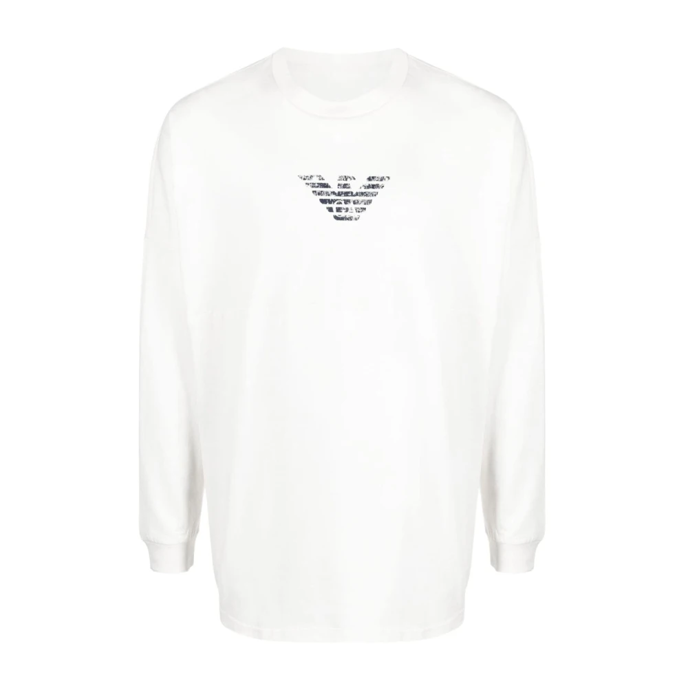 Emporio Armani Logo-print Longsleeve T-shirt White Heren