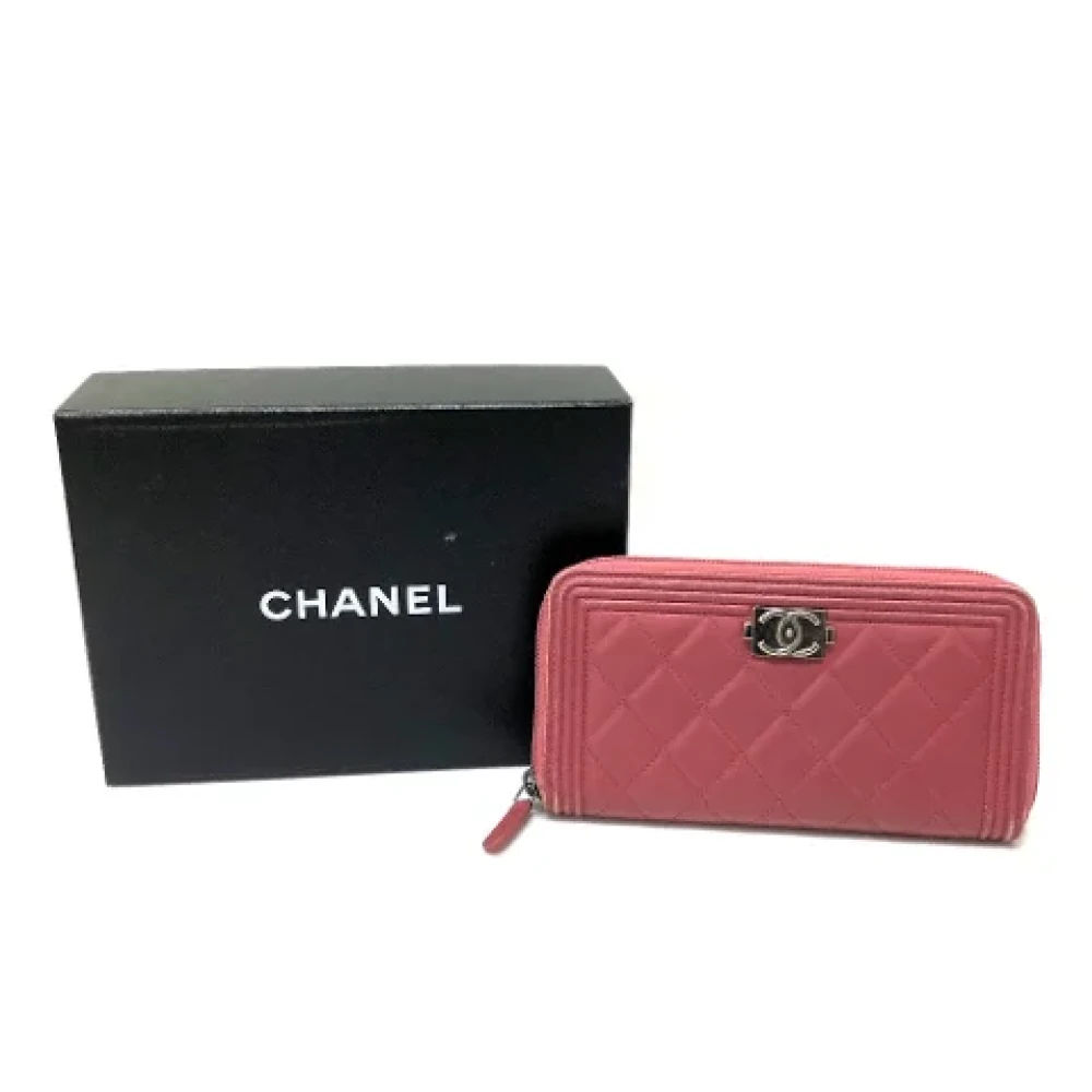 Chanel Vintage Pre-owned Leather wallets Pink Dames