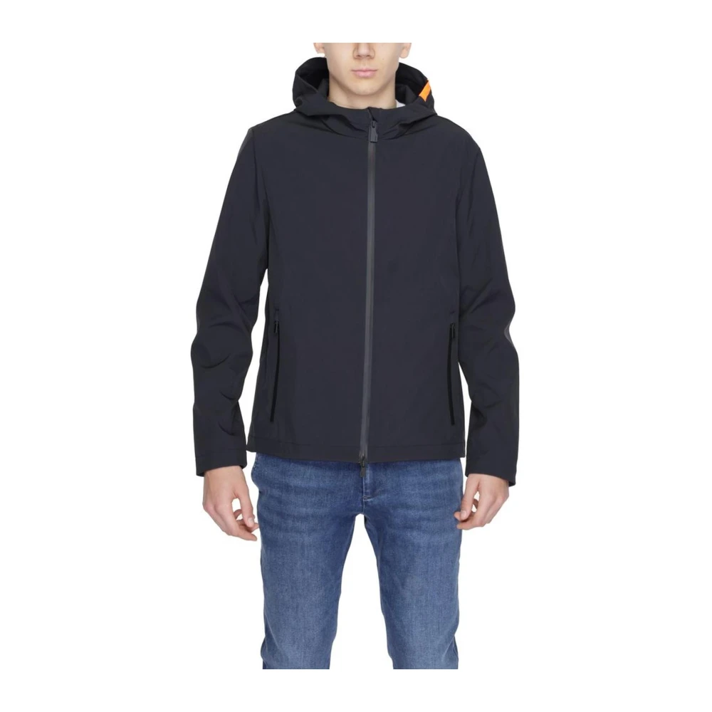 Suns Zwarte polyester herenjas voor lente zomer Black Heren