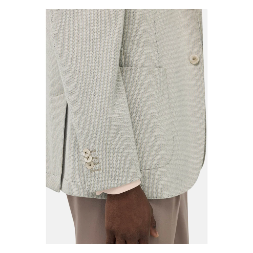 Boggi Milano B-Jersey Katoenen Blend Jas Beige Heren