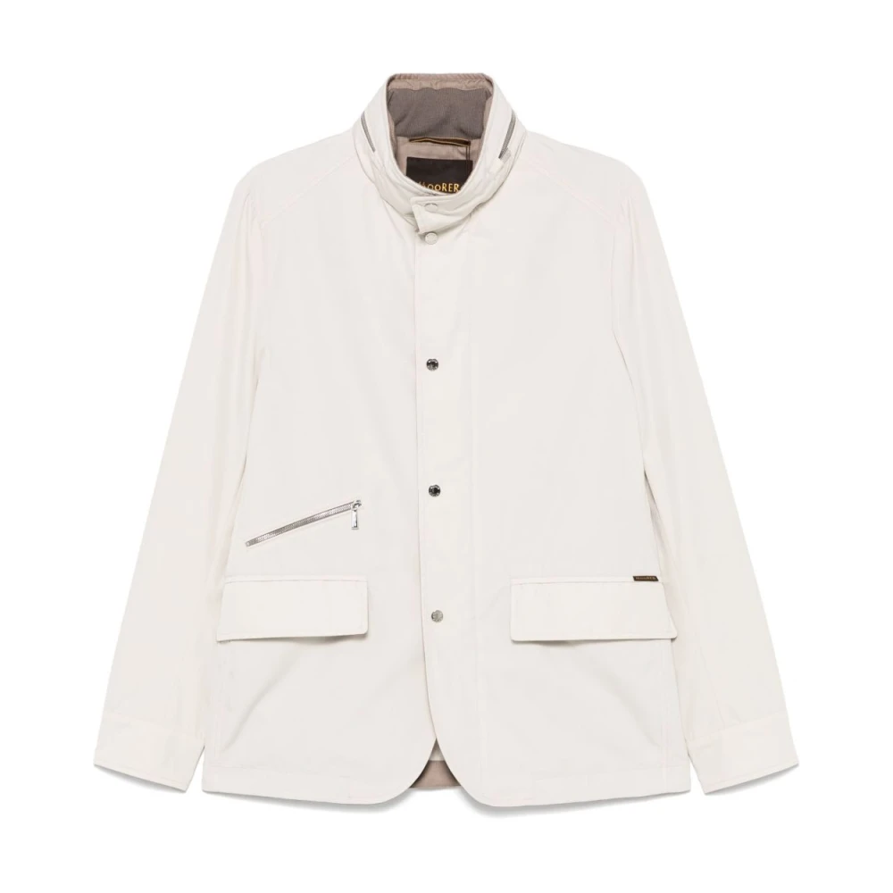 Moorer Men's Light/Beige Jacket With Hidden Hood
