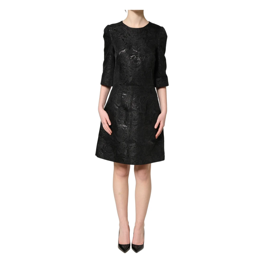 Dolce & Gabbana Black Midi Dresses, Female, Xs, Flared A-Line Mini Dress