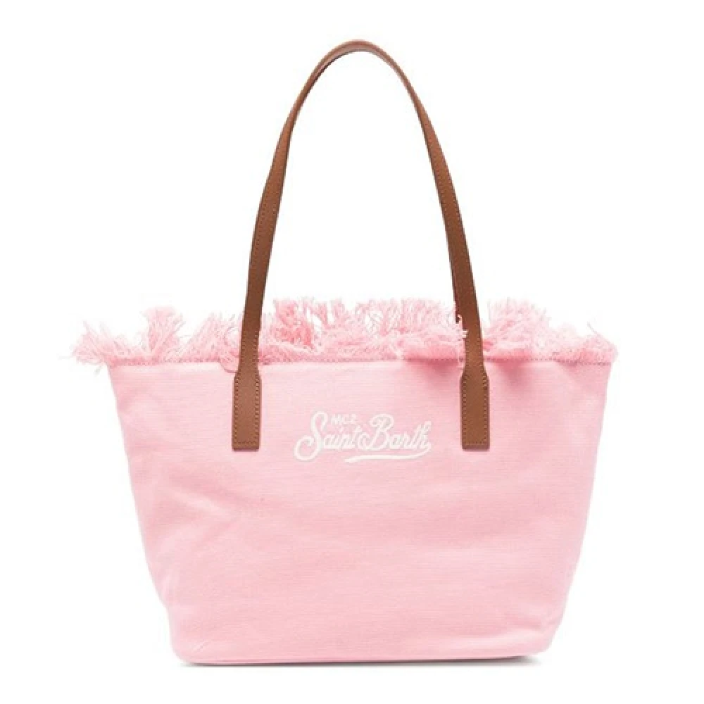 Mc2 Saint Barth Women's Pink City Bag Mid Fringe - Shopping Bags - One Size - Bags