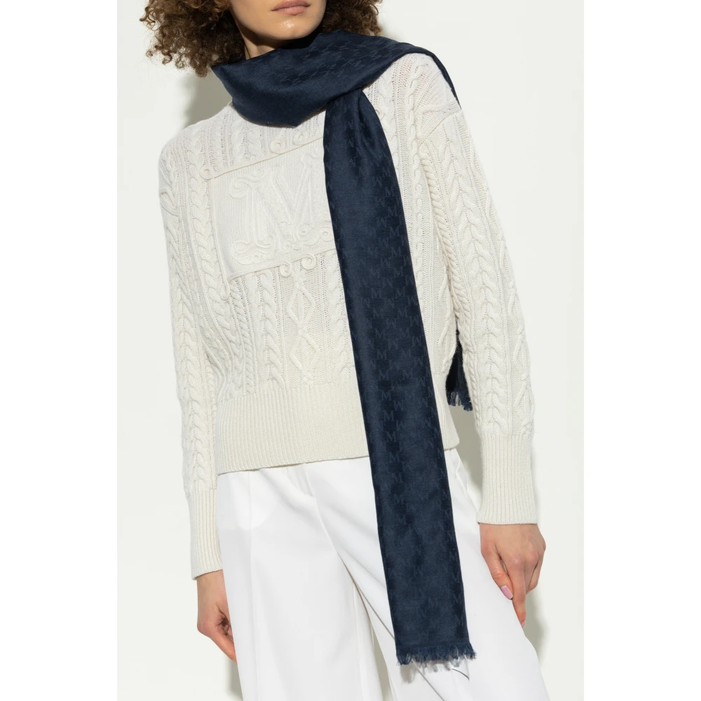 Max Mara Sjaal Umes Blue Dames