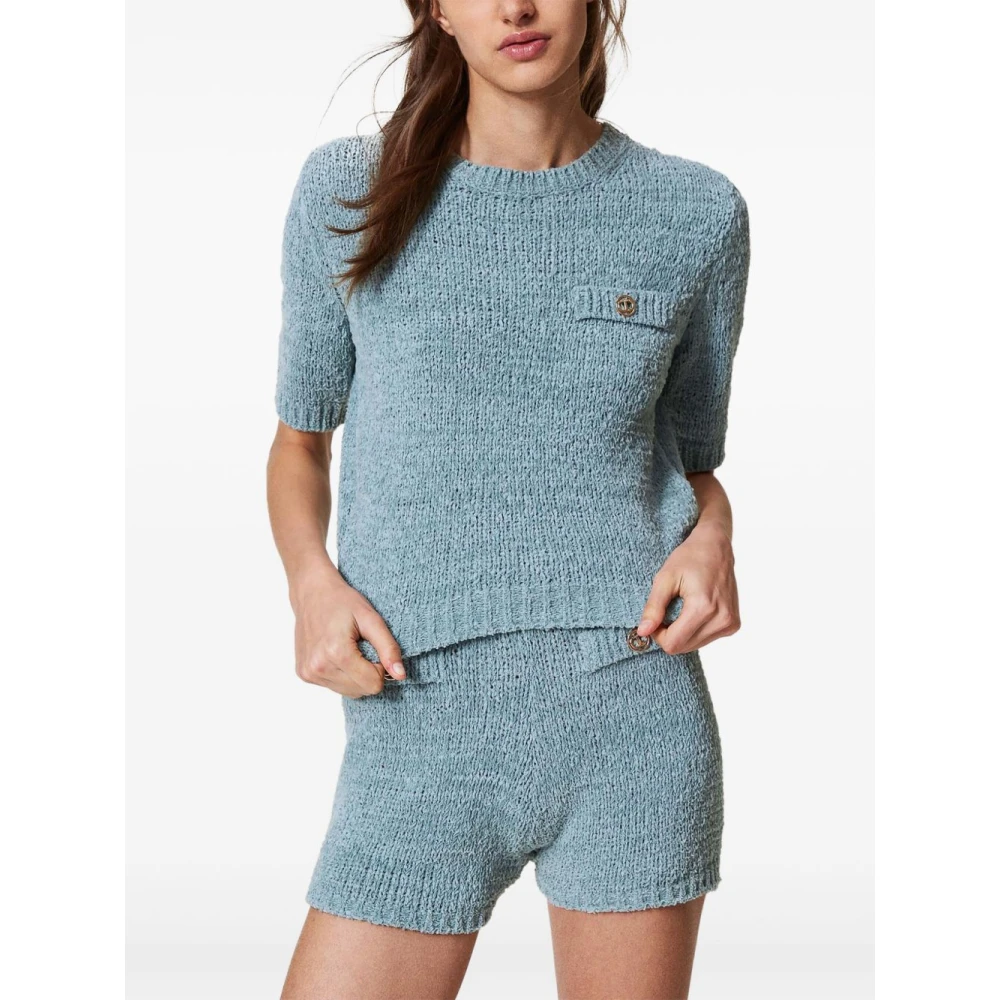 Twinset Stijlvolle Sweater Set Blue Dames