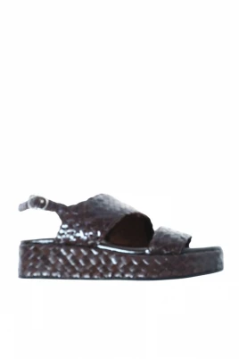 Sandalo in pelle intrecciata