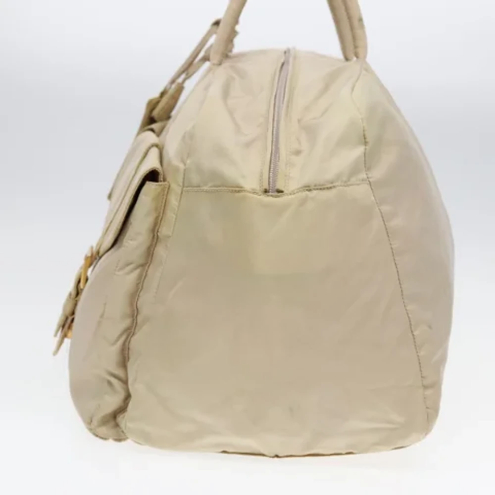 Prada Vintage Pre-owned Fabric prada-bags Beige Dames