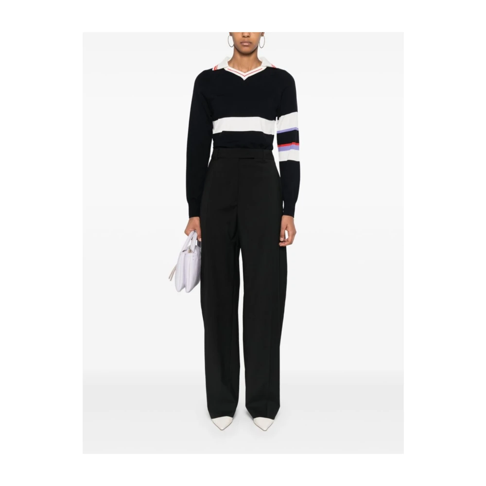 SPORTMAX Wijde Broek Ampezzo Stijl Black Dames