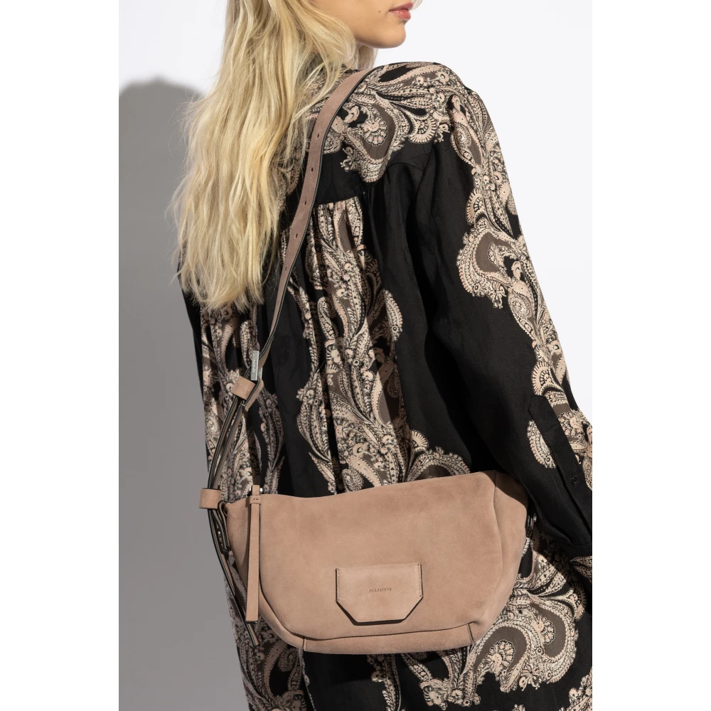 AllSaints Schoudertas Meda Beige Dames