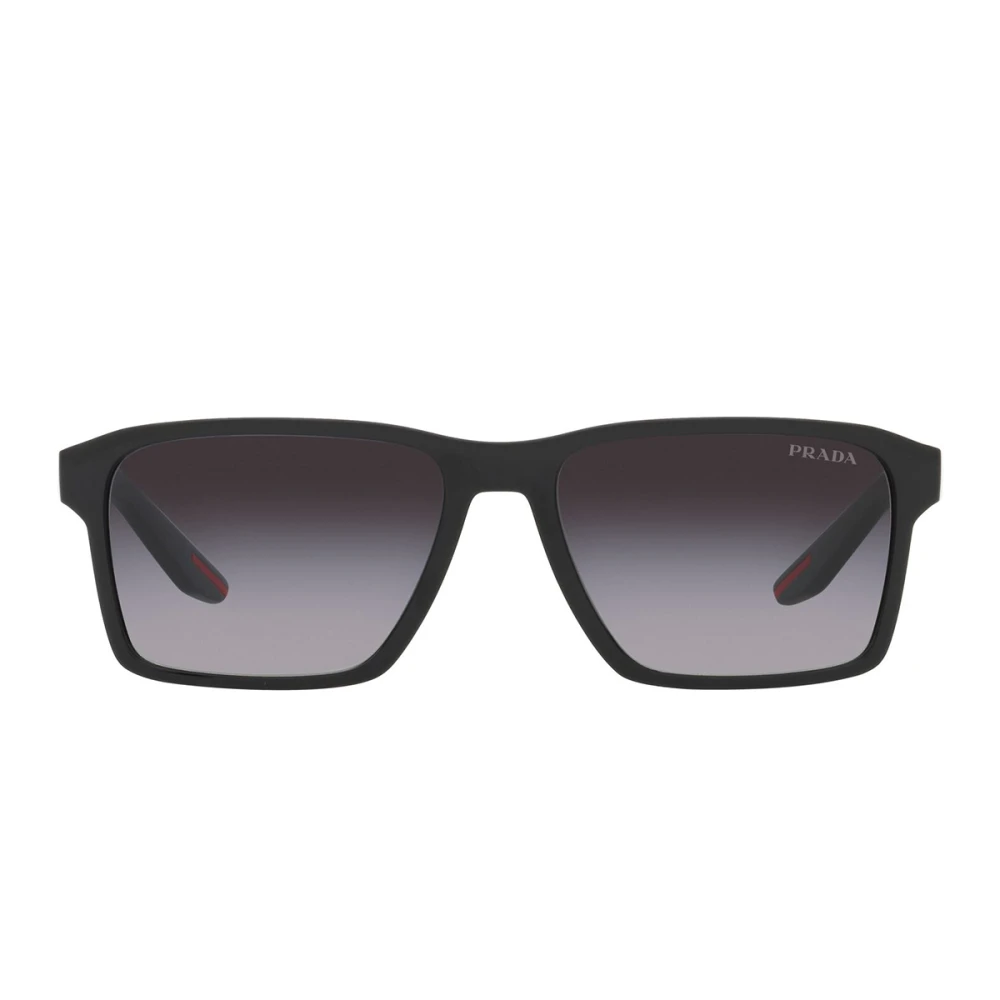 Prada Sunglasses, Unisex, 58 Mm, Sporty Sunglasses With Frame And Gray Gradient Lenses Black