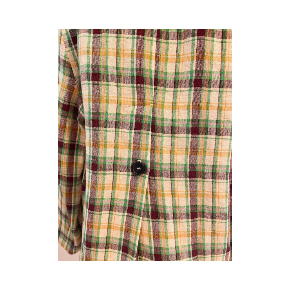 Phisique du Role Geruite Linnen Blazer Multicolor Dames