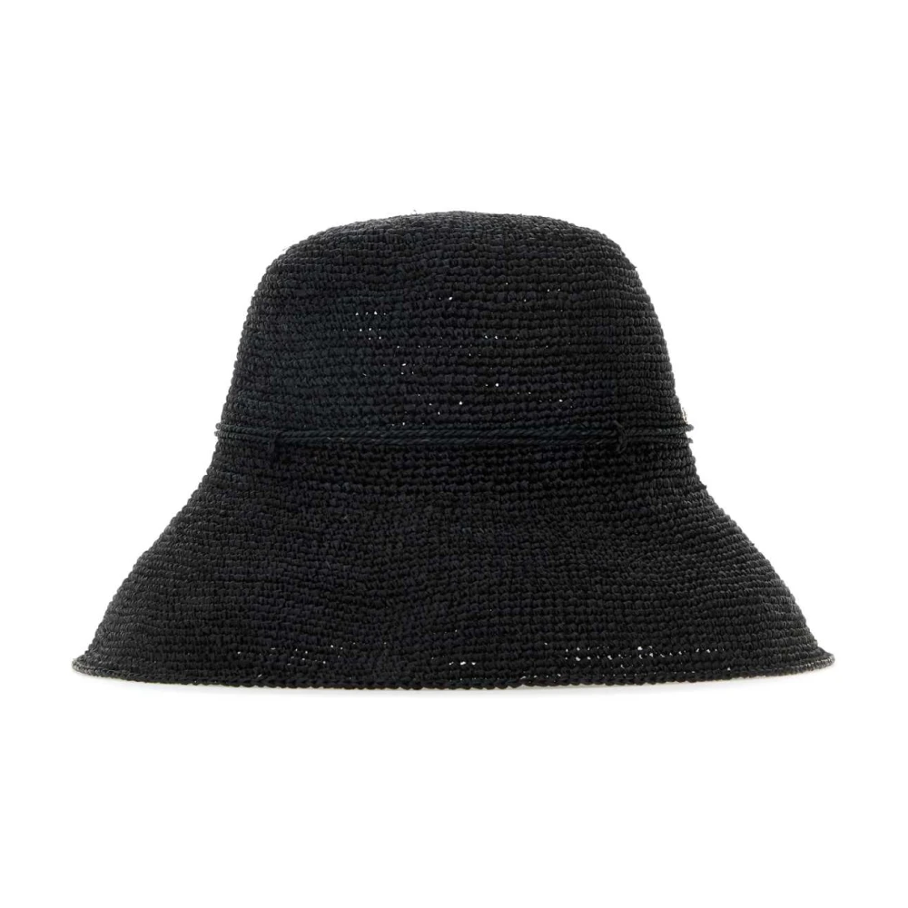 Helen Kaminski Zwarte Raffia Provence Hoed Black Dames