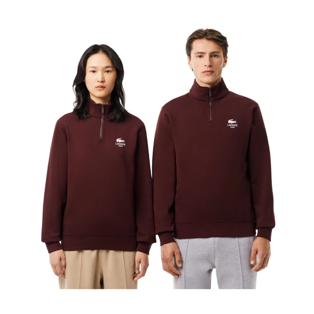 Lacoste Zip Hoodie Red Heren