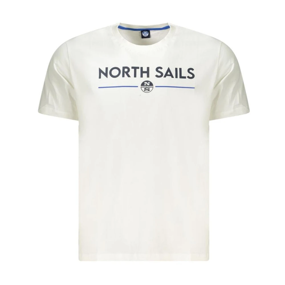 North Sails Minimalistisch Wit Katoenen Crew Neck T-Shirt White Heren