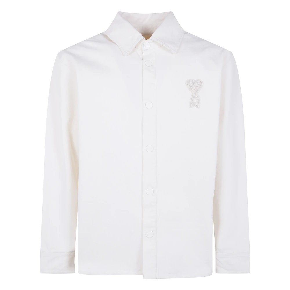 Ami Paris Uomo Bianco Magliette, L, New,