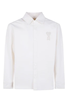 Overshirt med stickad Ami de Coeur