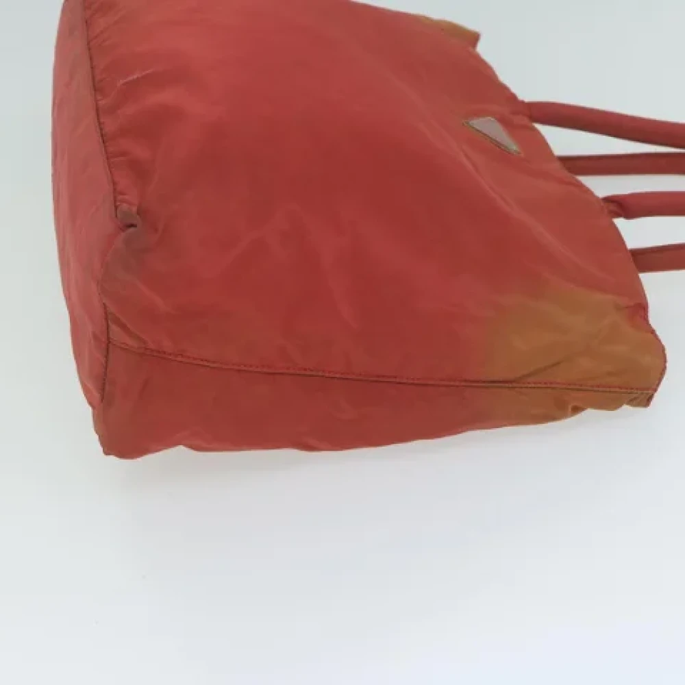 Prada Vintage Pre-owned Nylon handbags Red Dames