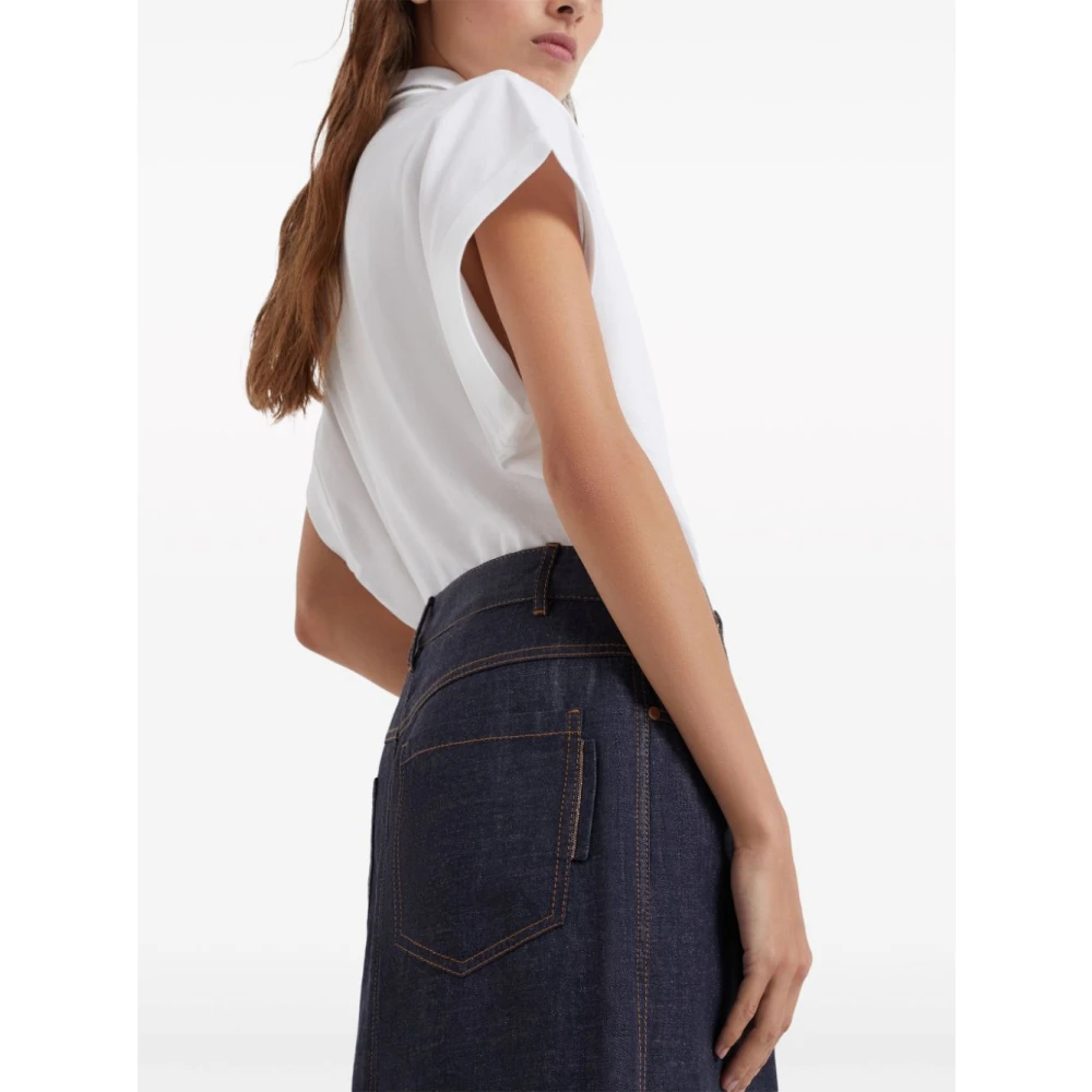 BRUNELLO CUCINELLI Italiaanse Denim Rok Blue Dames