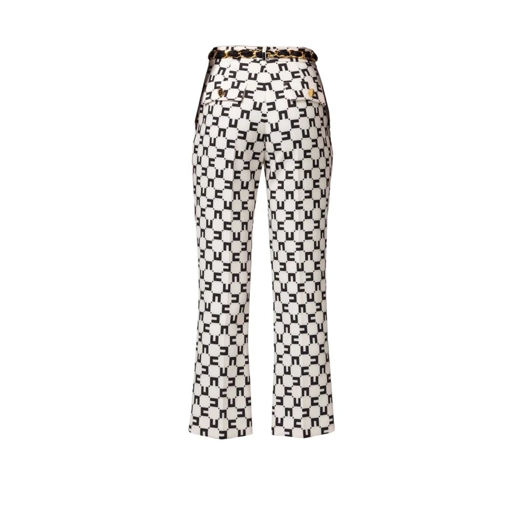 Elisabetta Franchi Stretch polyester flare broek Multicolor Dames