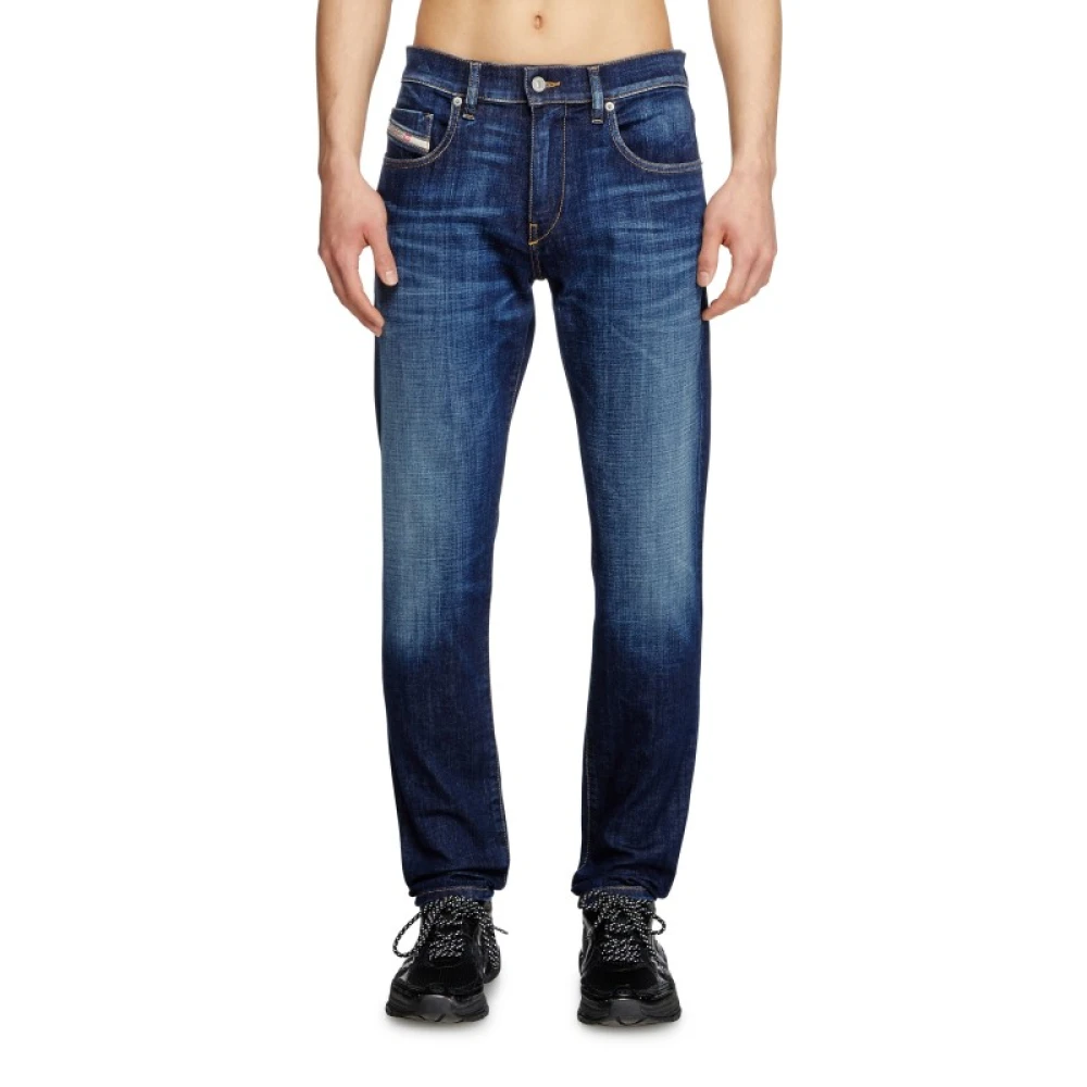 Diesel Regular Fit Stretch Katoen Jeans Blue Heren