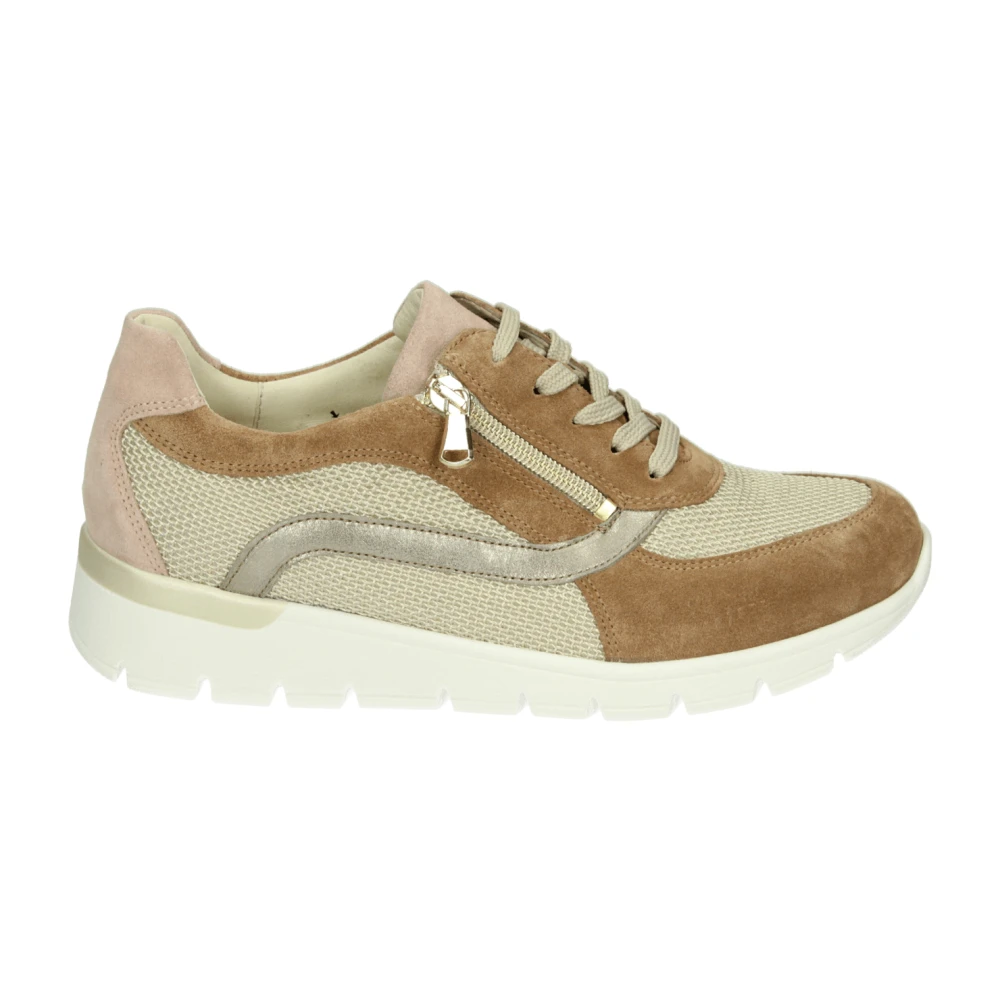 Waldläufer Sportieve Lage Schoenen Ramona Dames Schoenen Bruin
