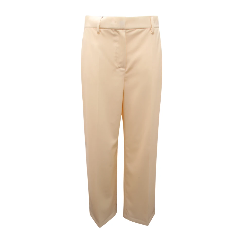 Max Mara Women's Beige Weekend Verdun Wo Trousers - Straight Trousers - M - Trousers