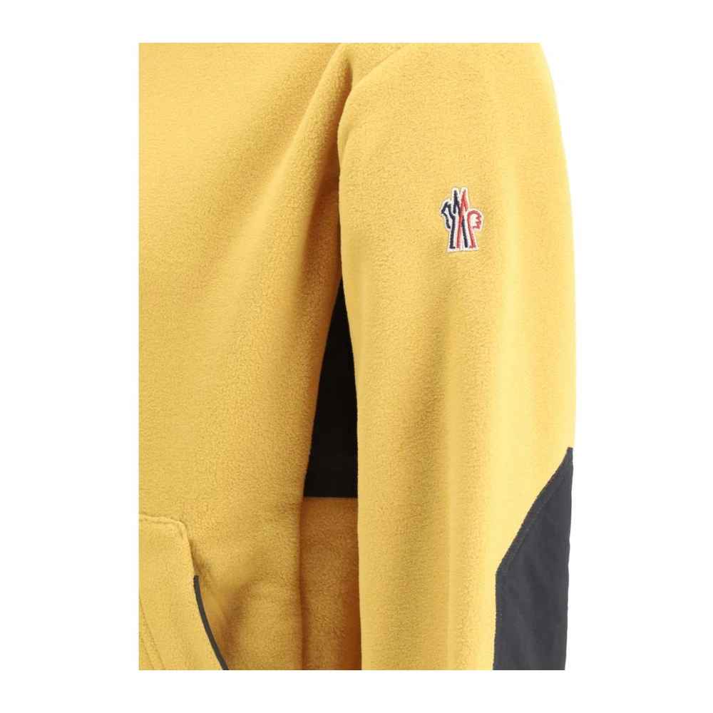 Moncler Verstelbare hoodie met dubbele rits Yellow Heren