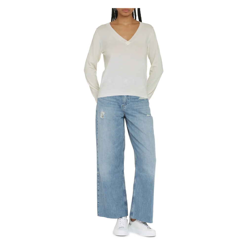 P.a.r.o.s.h. Geribbelde Wol Kasjmier Trui Beige Dames