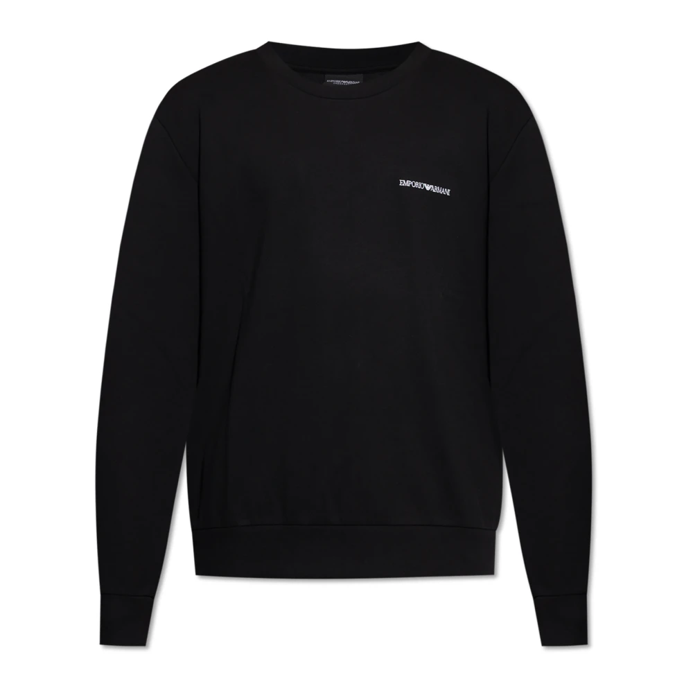 Emporio Armani Mannelijk Zwart Heren, Sweatshirts & Hoodies, : Katoen, Medium