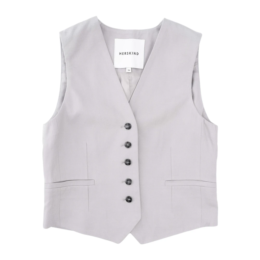 Birgitte Herskind Slim-Fit Lichtgrijs Vest Gray Dames
