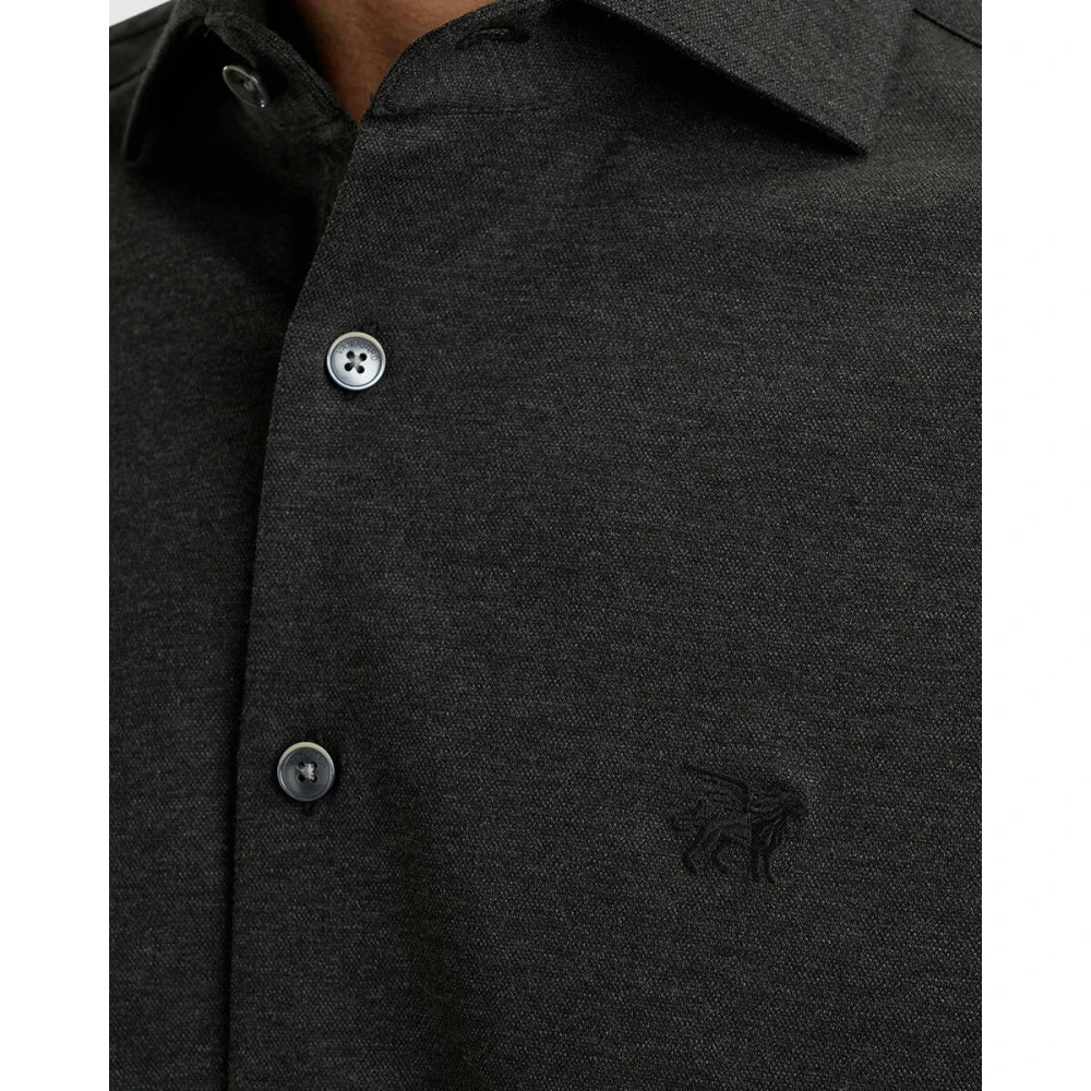 Vanguard Lange Mouw Piqué Jersey Shirt Gray Heren