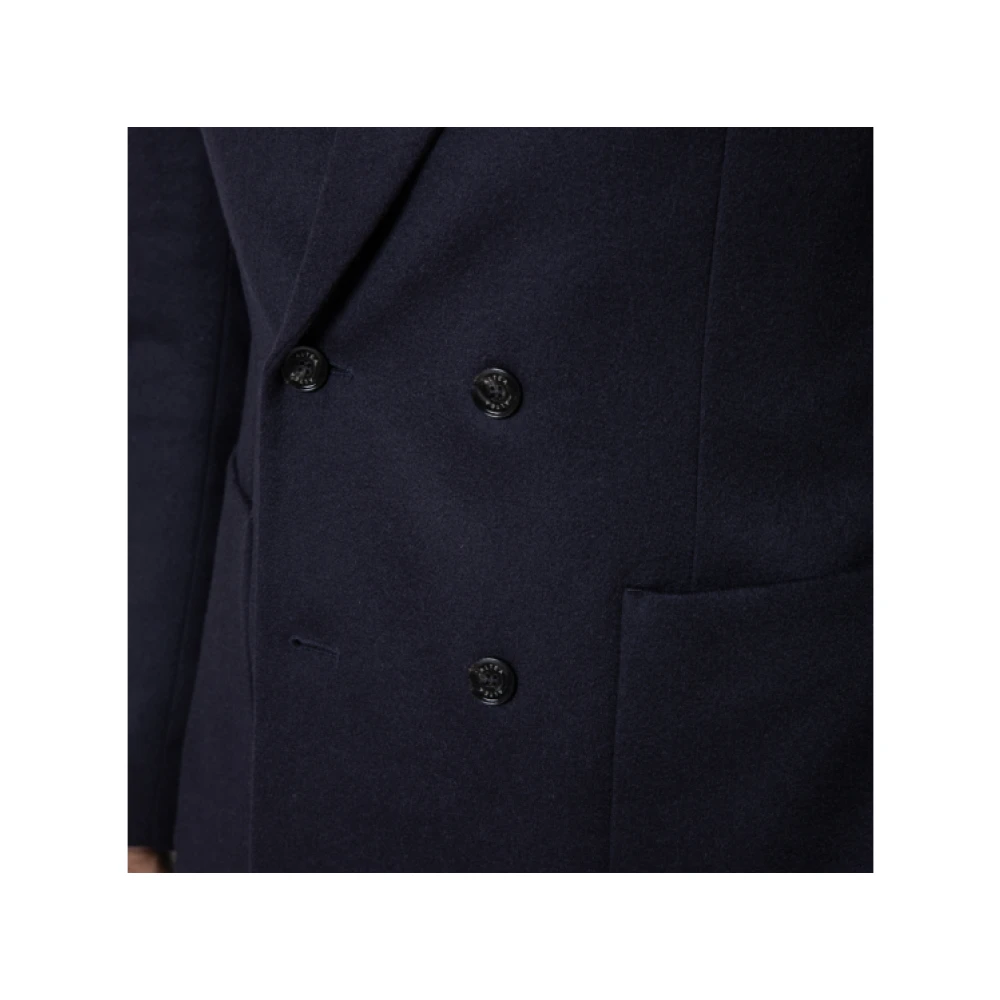 Altea Marineblauwe Kasjmier Double-Breasted Blazer Blue Heren