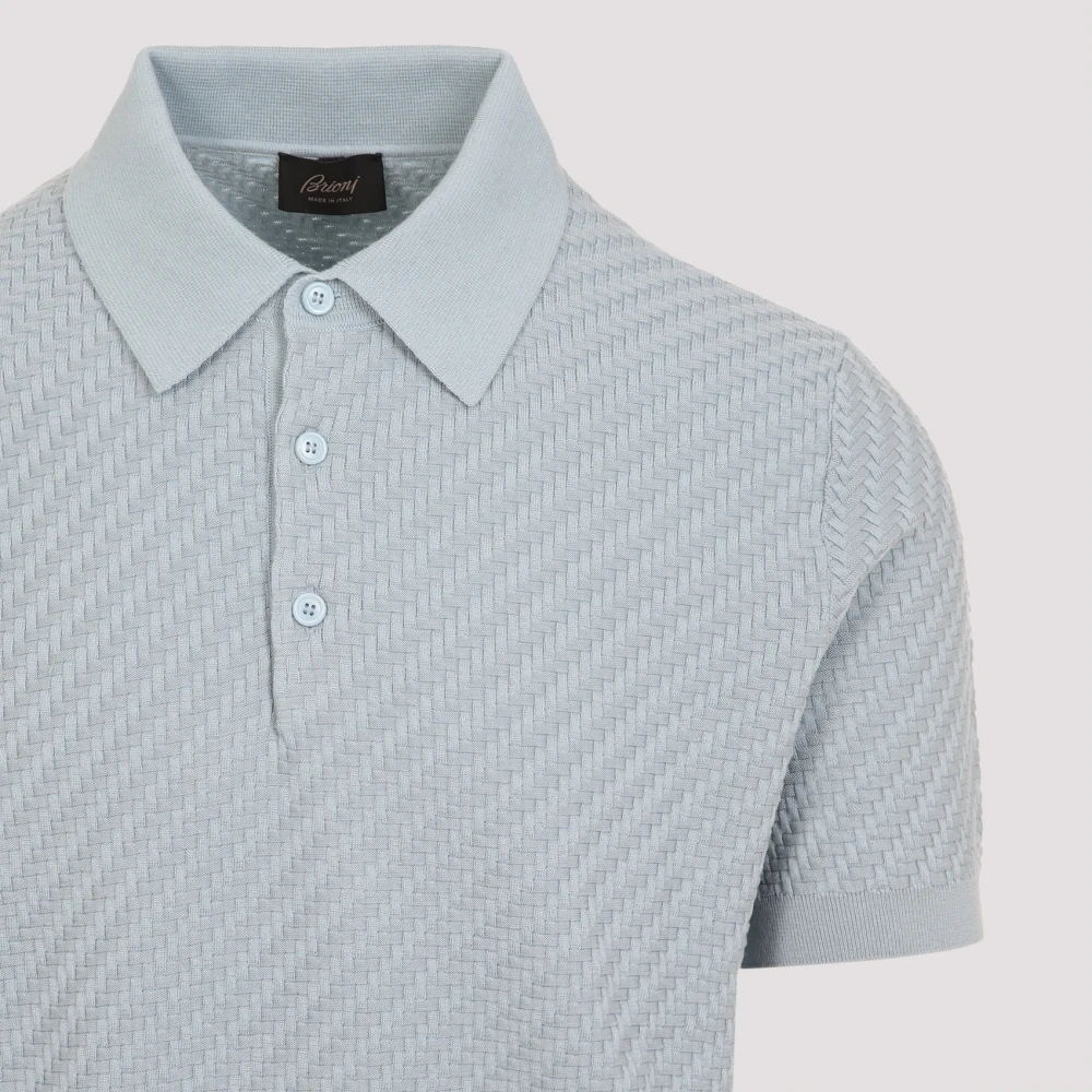 Brioni Lichtblauwe Polo Blue Heren