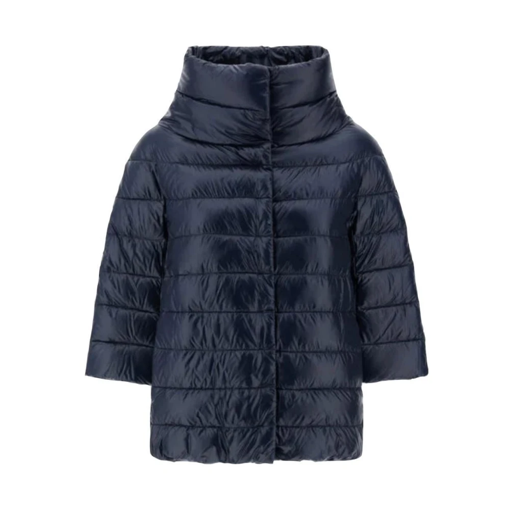 Herno Ultralight Nylon Jas met ¾ Mouwen Gray Dames