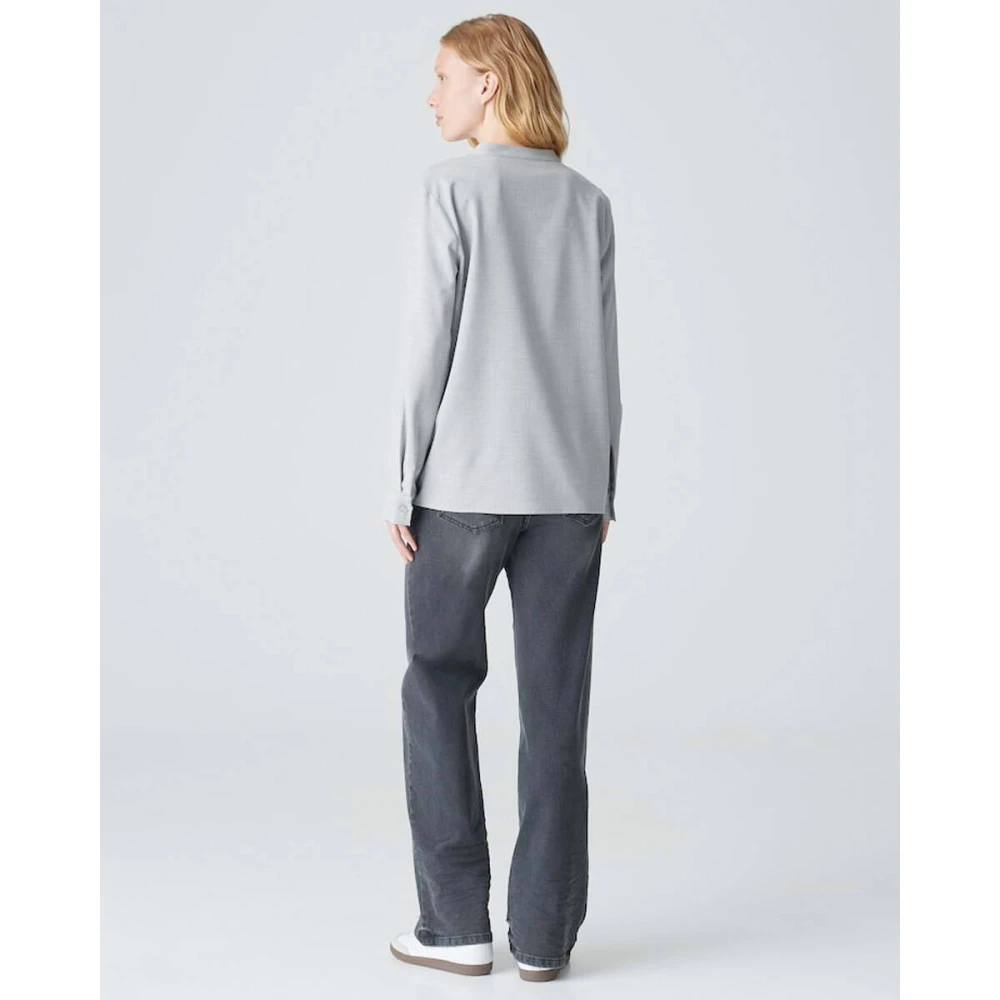 Opus Fanell Blouse Lange Mouw Gray Dames