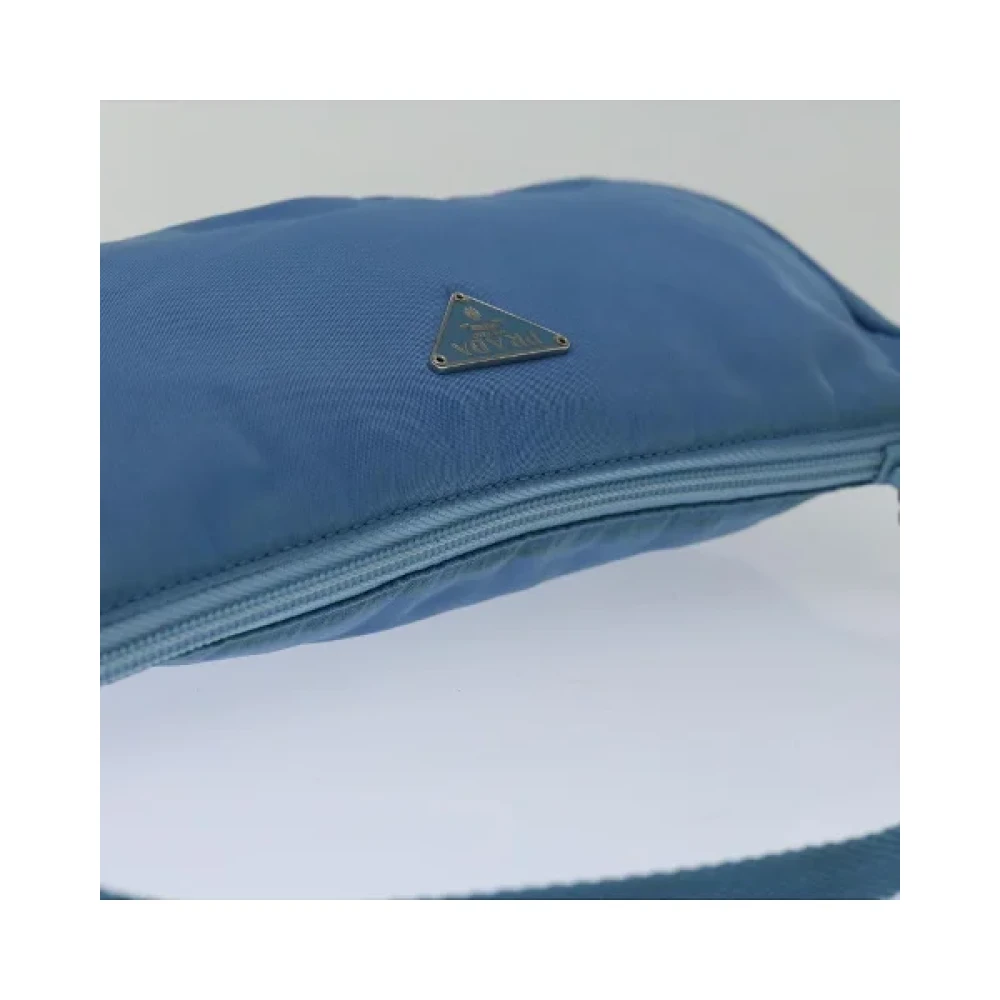 Prada Vintage Pre-owned Nylon home-office Blue Dames