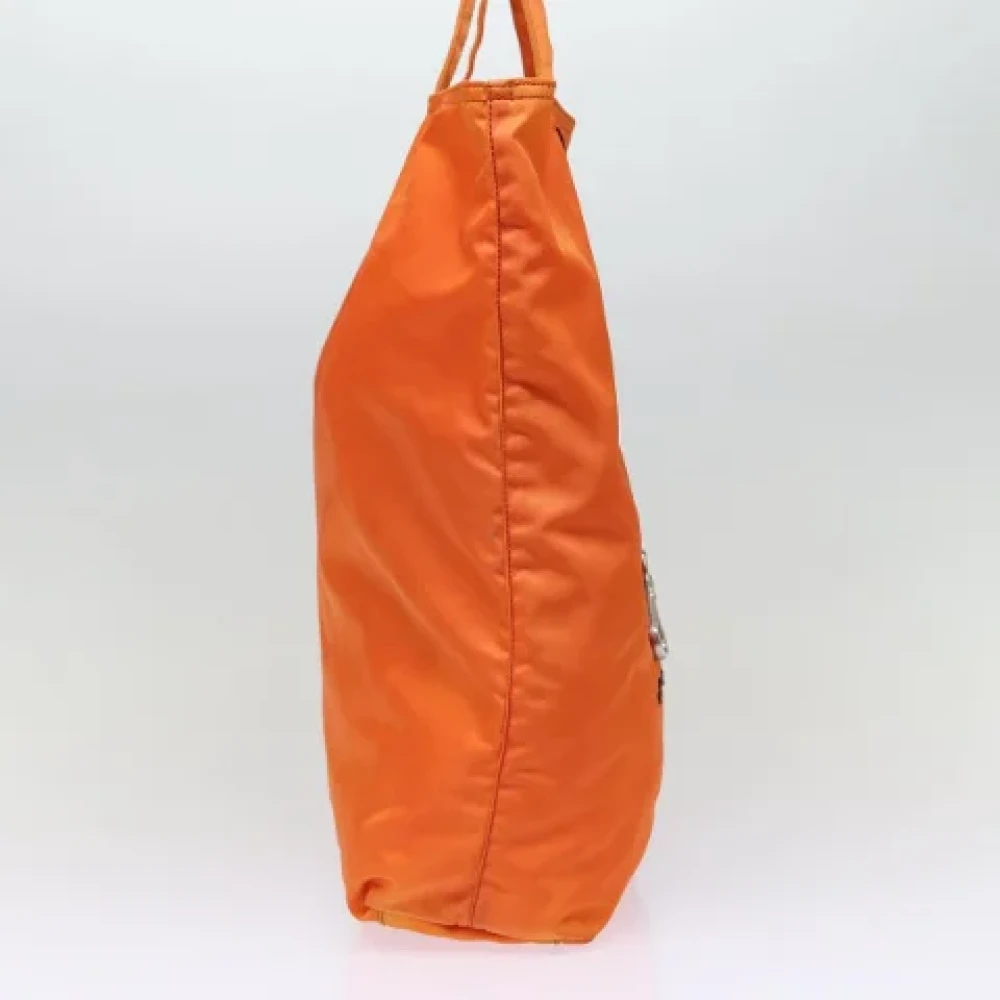 Prada Vintage Pre-owned Nylon prada-bags Orange Dames