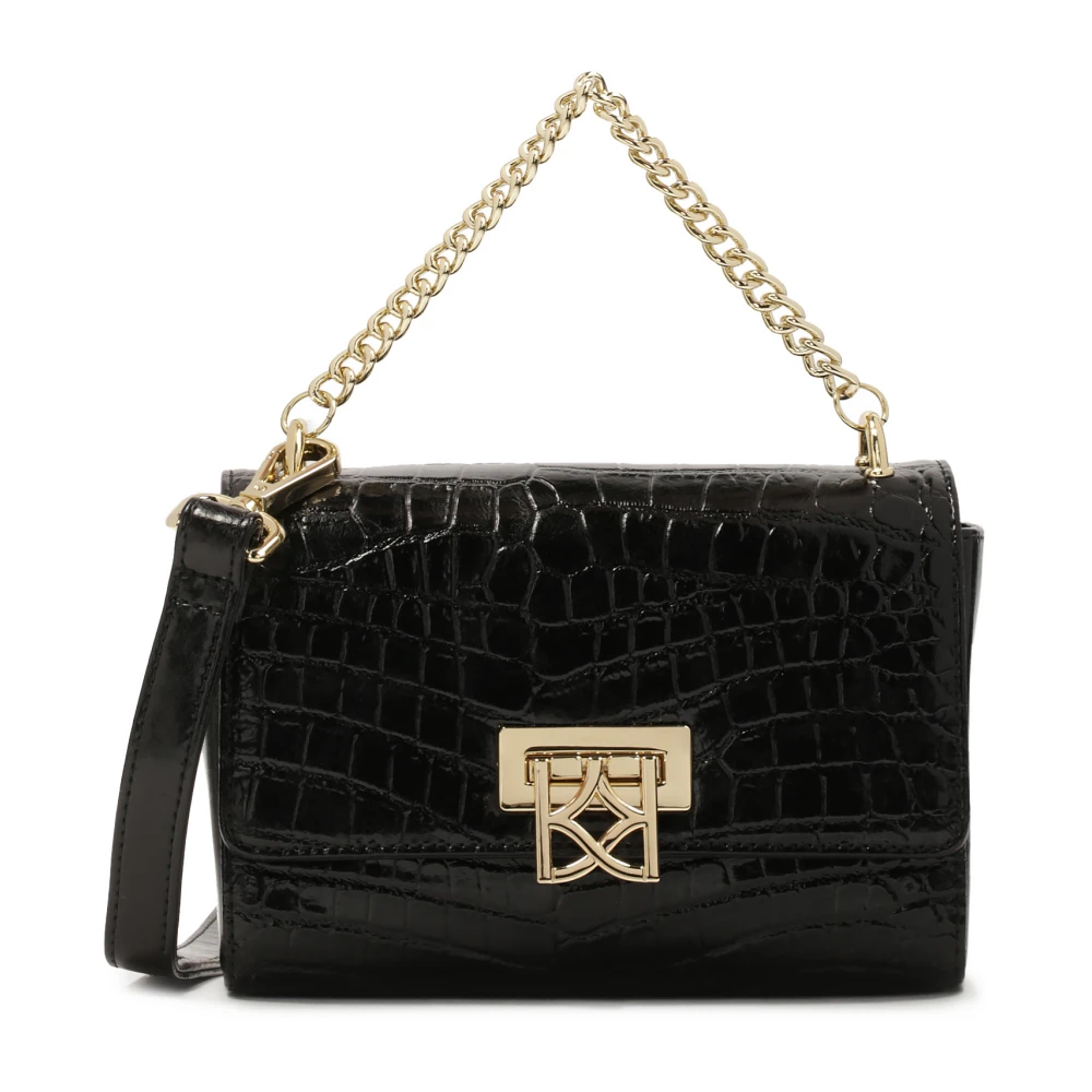 Kazar Universale zwarte handtas met ketting en riem Black Dames