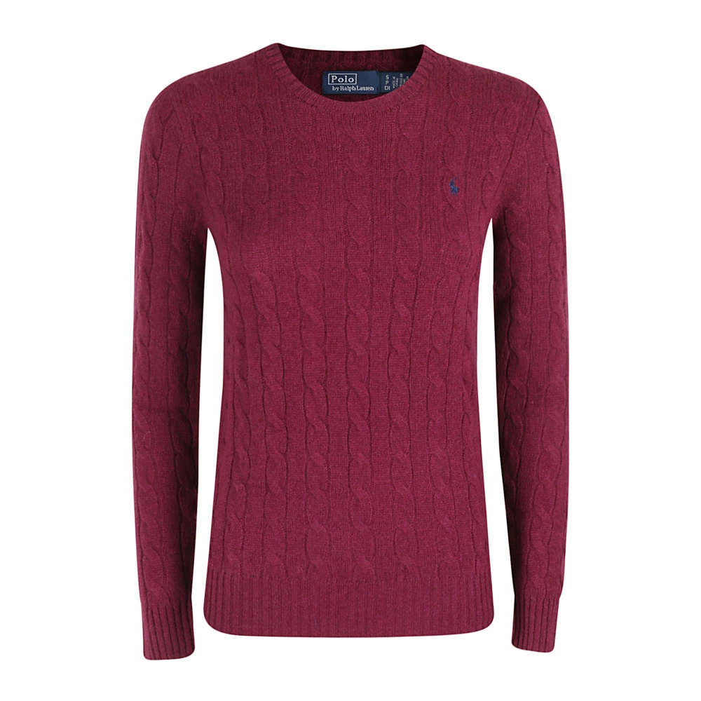 Ralph Lauren Stilren Stickad Pullover Tröja Purple, Dam