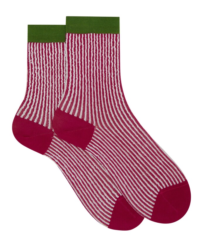 chaussettes-courtes-en-coton-fuchsia-pour-femmes-avec-motif-seersucker