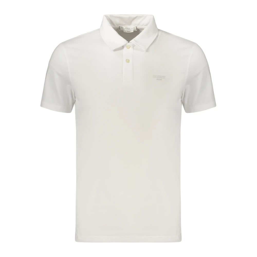 Guess , Polo Shirts, Male, White, M, Short-Sleeved Polo Shirt