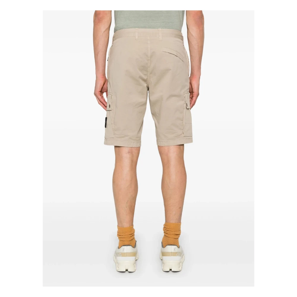Stone Island Beige Casual Shorts Beige Heren