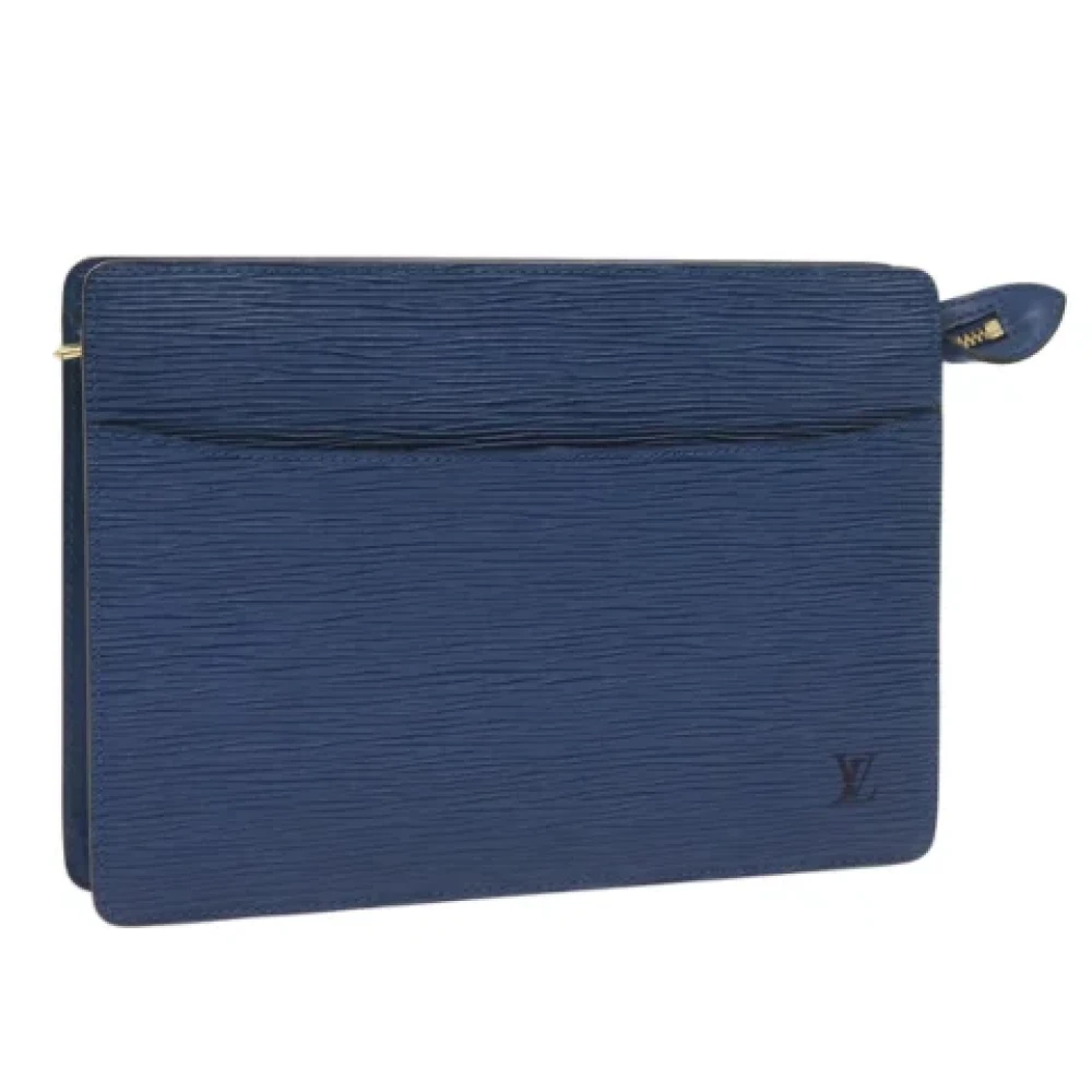 Louis Vuitton Vintage Pre-owned Leather clutches Blue Dames