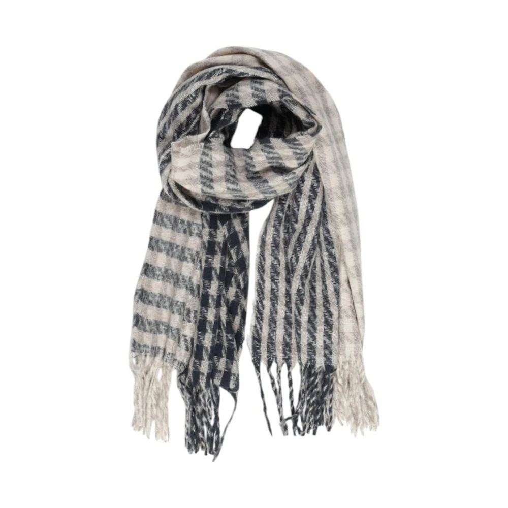 Only Grijs Geruit Sjaal voor Herfst Winter Gray Dames
