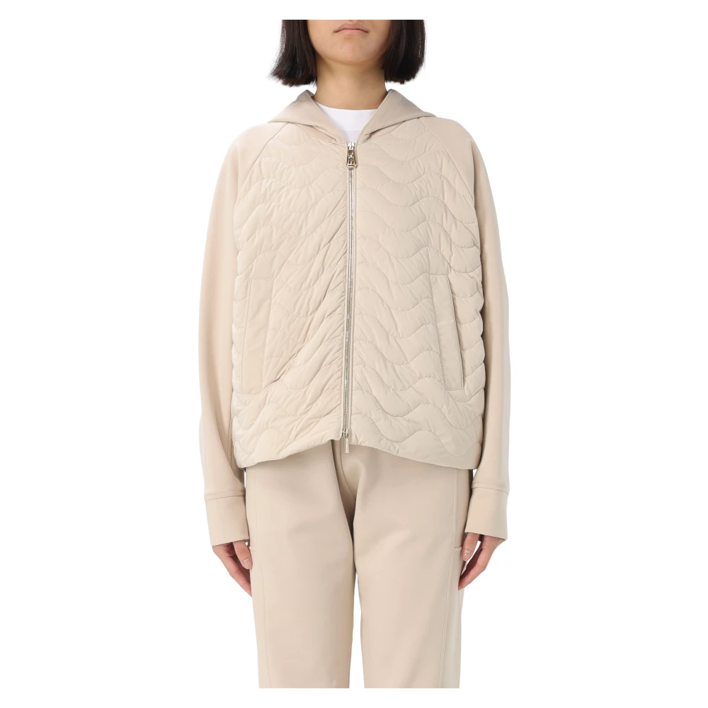 Moorer Women's Beige Winter Jackets,, Stylish Trench Coat Bertha-Ito Small