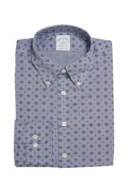 Milano Slim-Fit Sport Shirt, Broad Cloth, button-down kraag