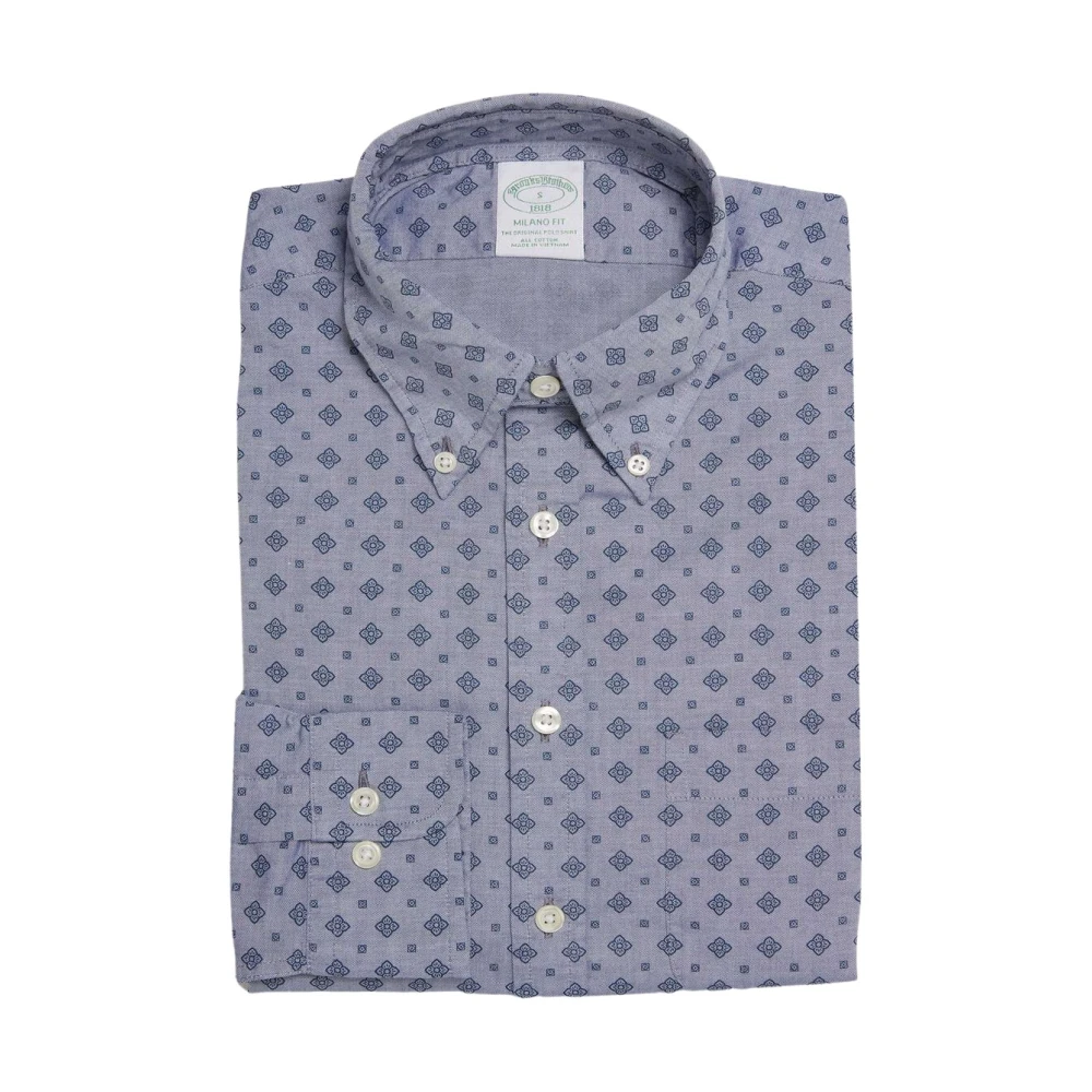 Brooks Brothers Hombre Azul - Camisa Deportiva Milano Slim-Fit - Shirts - S