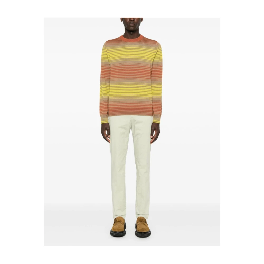PS By Paul Smith Groene Gestreepte Merinowol Trui Multicolor Heren