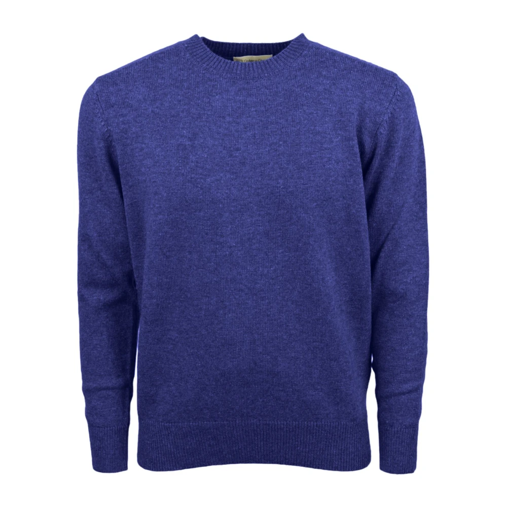 Cashmere Company Ronde Hals Trui Blue Heren