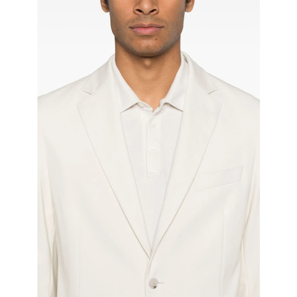 Hugo Boss Witte Jas met Achterventielen White Heren